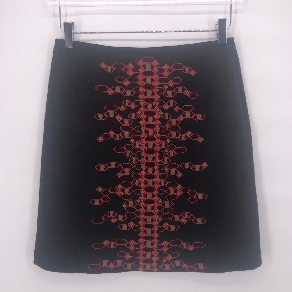 W BY WORTH Geometric Pattern Winter Miniskirt - Picture 1 of 3